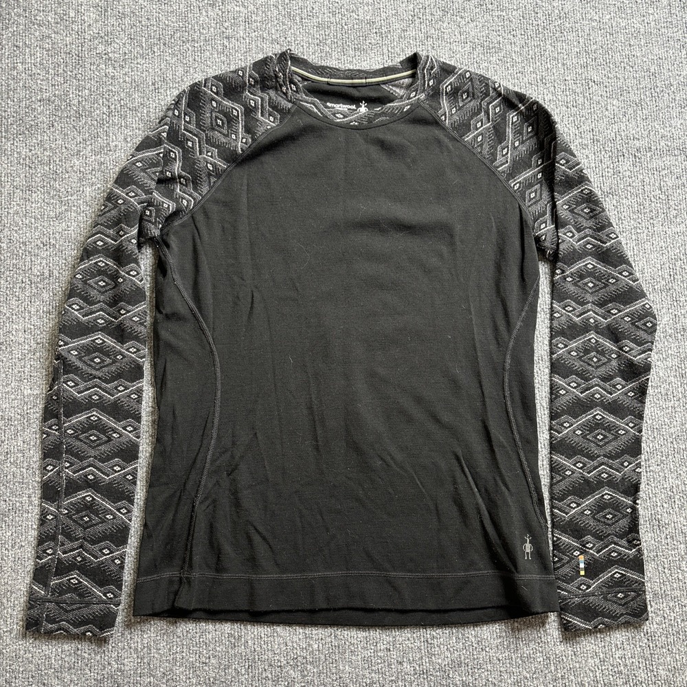 Smartwool Merino Wool 250 Base Layer Top Women's Large Pattern Crew